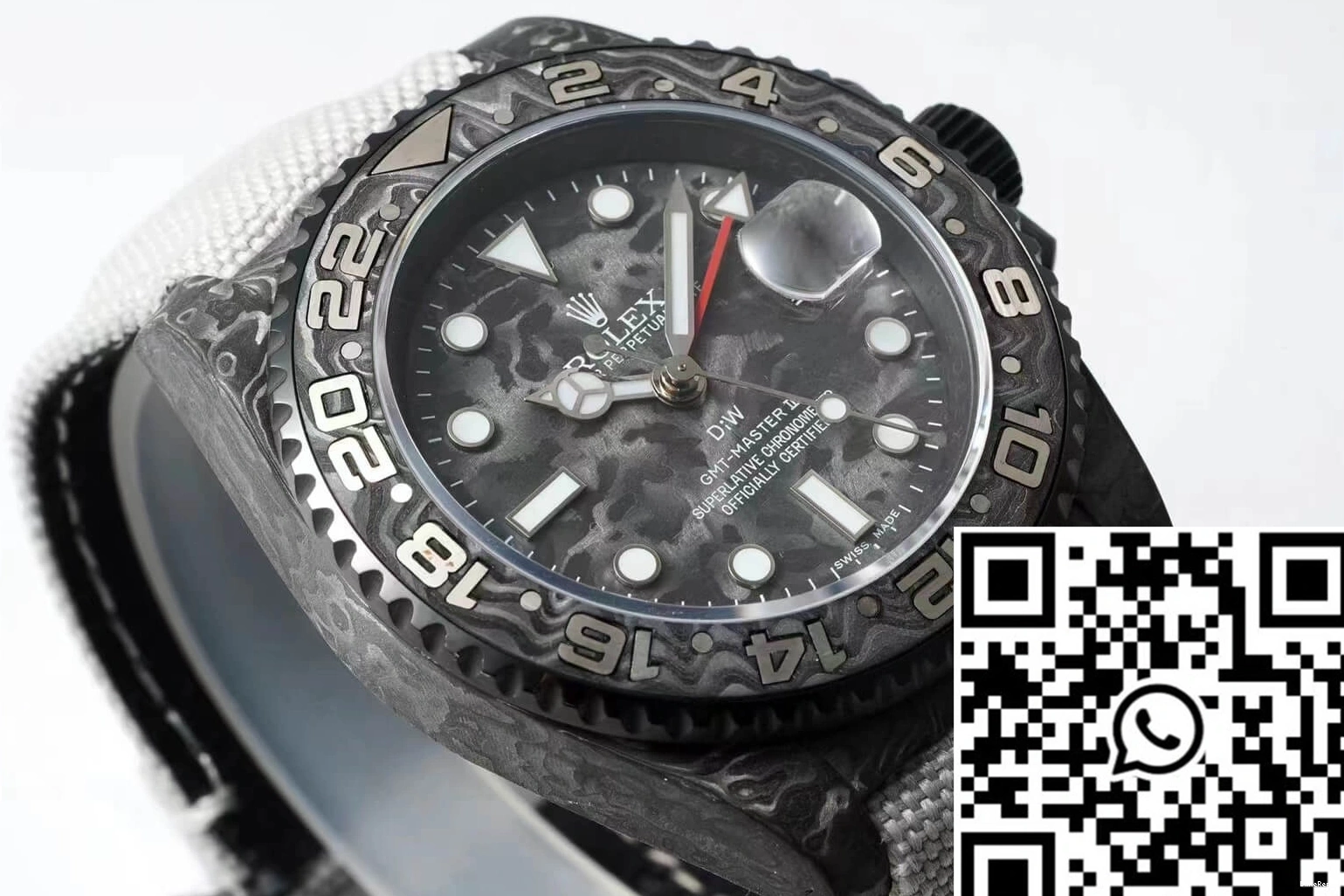 Strap Fabric Rolex GMT-MASTER Fiber II Carbon Dial Diw 0302